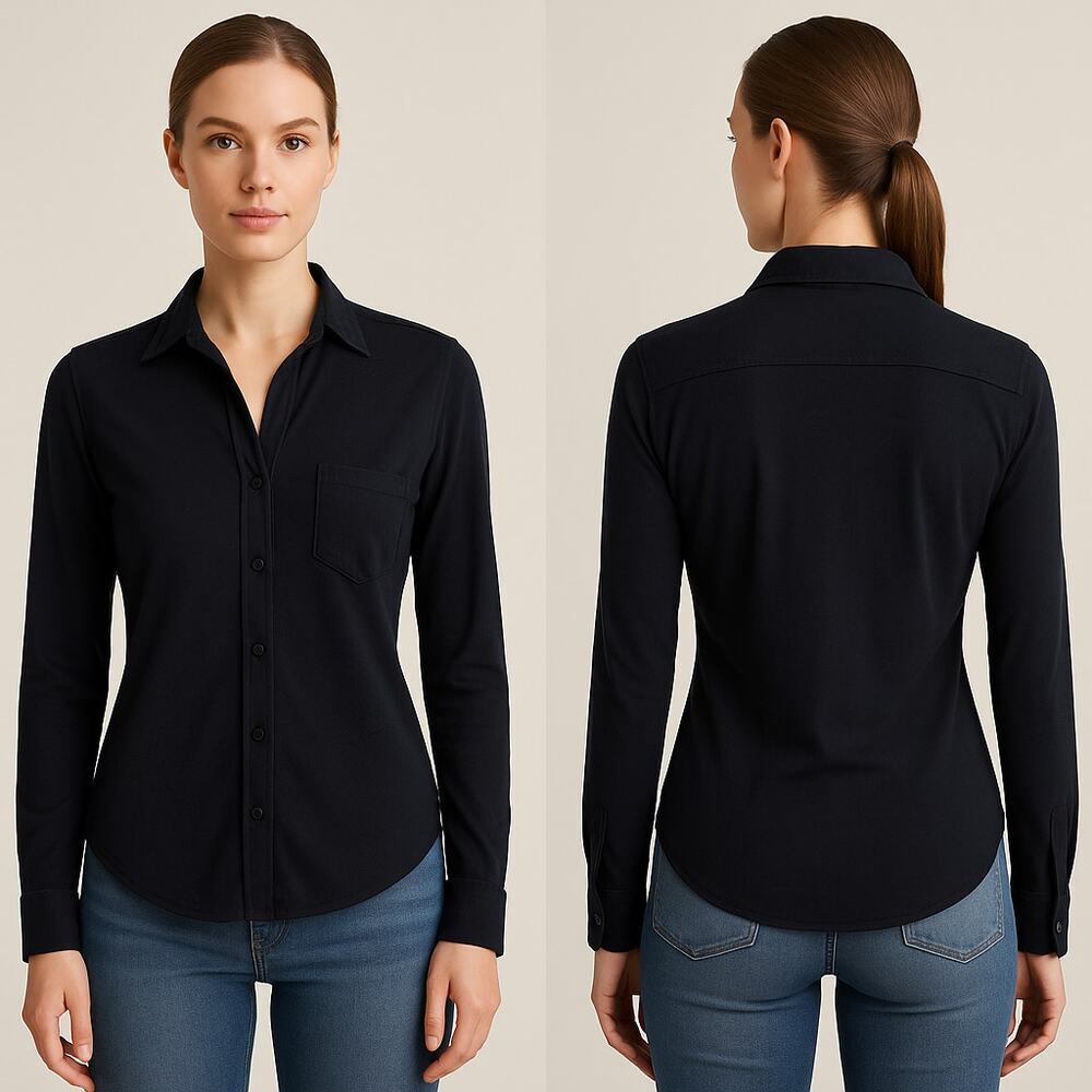 FRANK & EILEEN The Lab Barry Shirt XS Dark Navy Blue, 100% Cotton